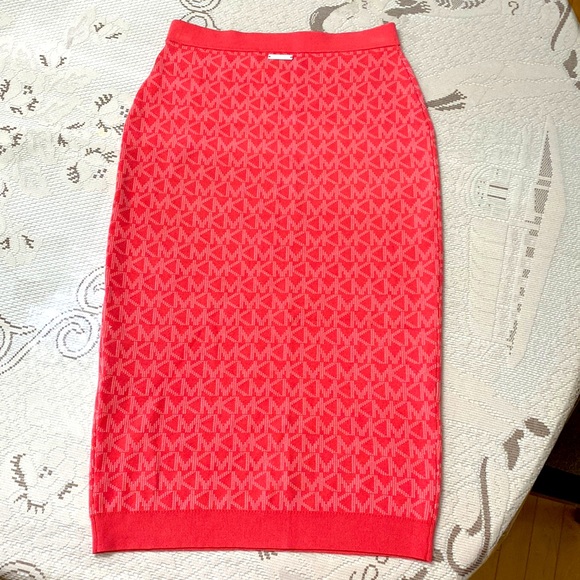 NEW Michael Kors Logo Jacquard Pencil Skirt - Picture 9 of 9
